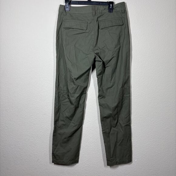 Club Monaco Womens 31 Utility Pants Olive Green Cotton Blend Straight Leg - Picture 2 of 8
